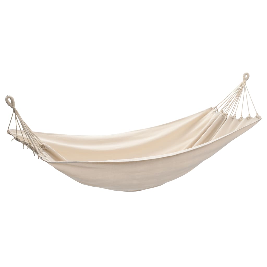 hængekøje 260x150 cm cremefarvet billede