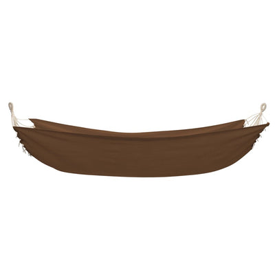 foldbar hængekøje 2-personers brun 360 x 150 cm