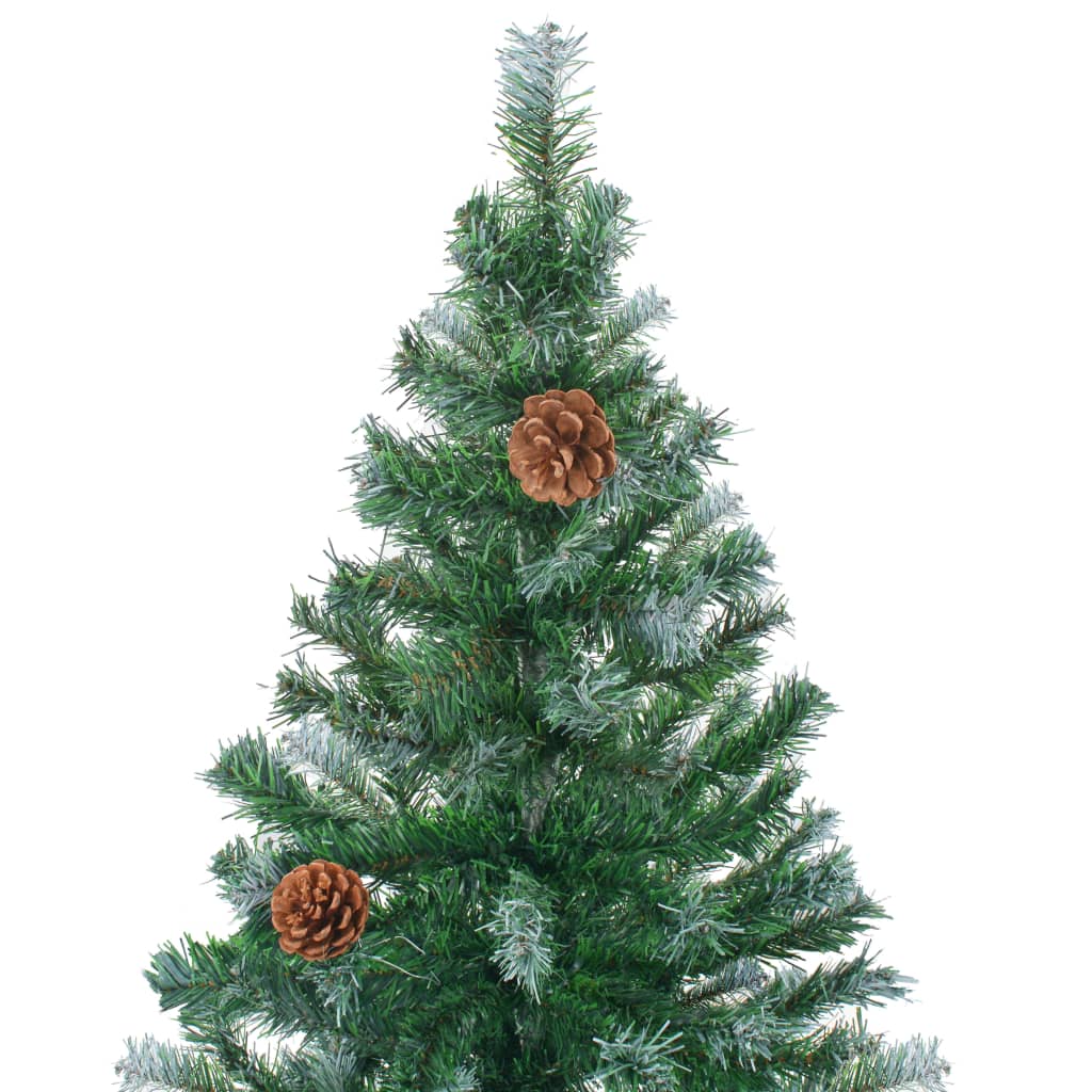 kunstigt juletræ med grankogler 180 cm
