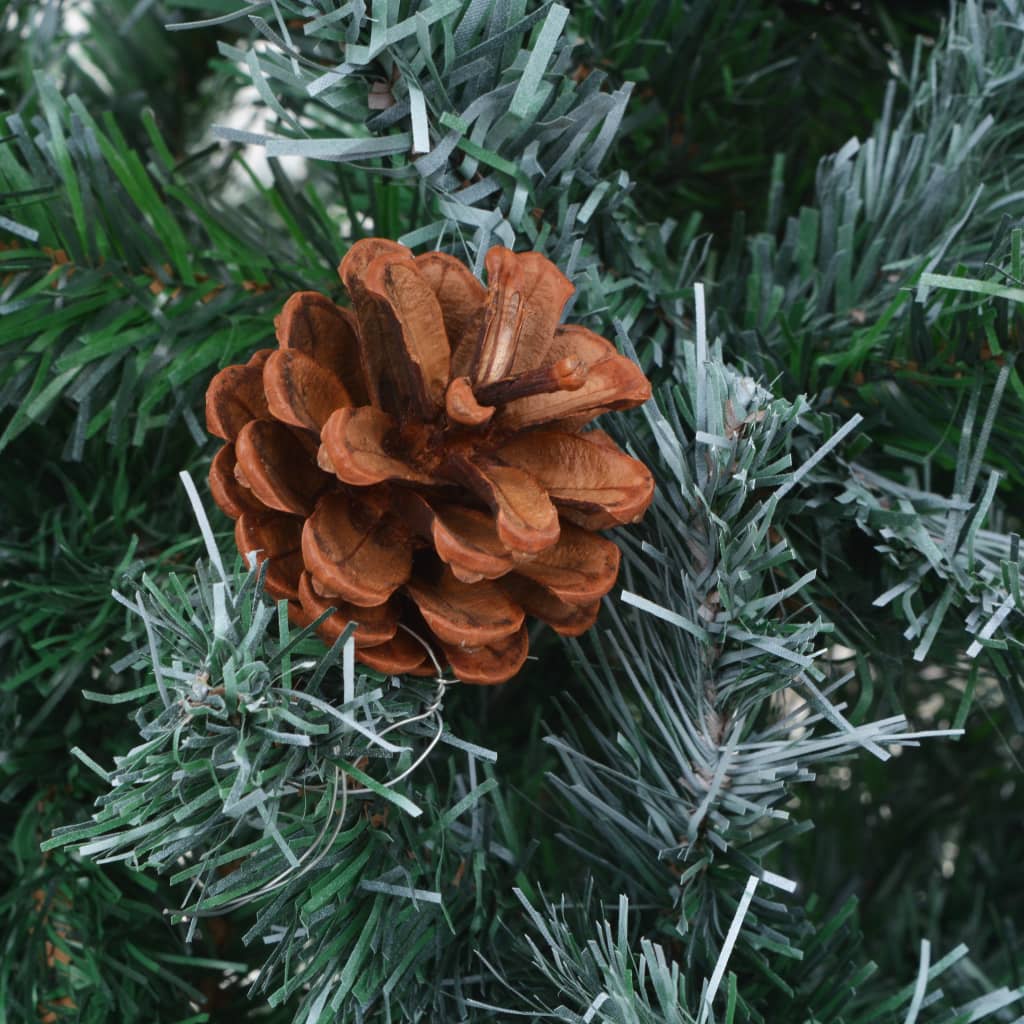 kunstigt juletræ med grankogler 210 cm