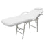 mobil ansigtsbehandlingsstol 185 x 78 x 76 cm kunstlæder hvid