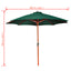 parasol 258 cm grøn