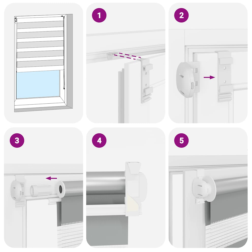 zebragardin 80,9x175 cm stofbredde 76,7 cm kaffe