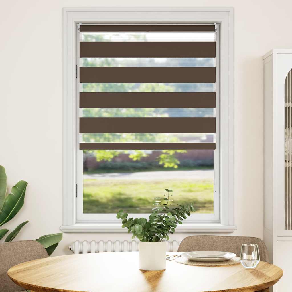 zebragardin 100,9x175 cm stofbredde 96,7 cm kaffegrøn
