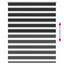 zebragardin 140,9x175 cm stofbredde 136,7 cm sort