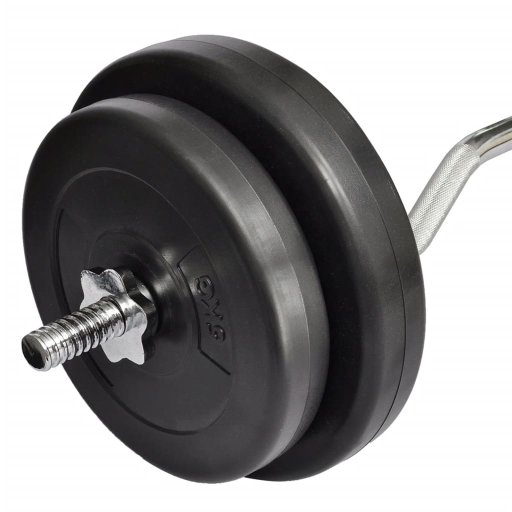 curlstang med vægte 30 kg