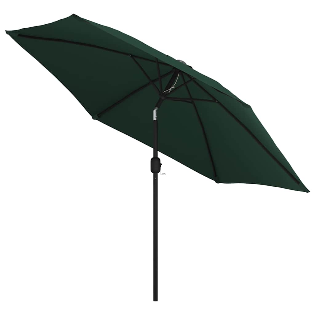 parasol grøn 3 m stålstang
