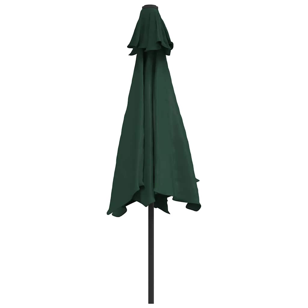 parasol grøn 3 m stålstang