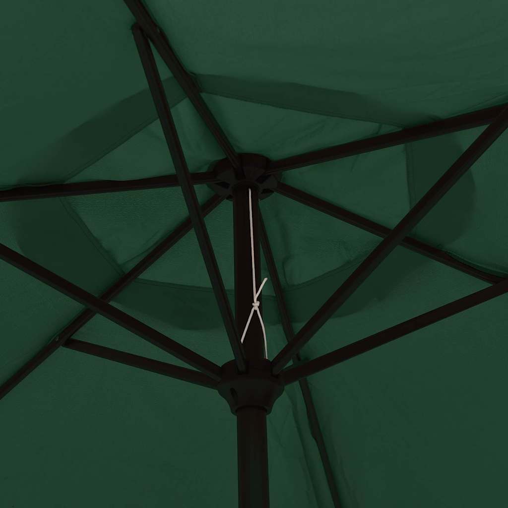parasol grøn 3 m stålstang