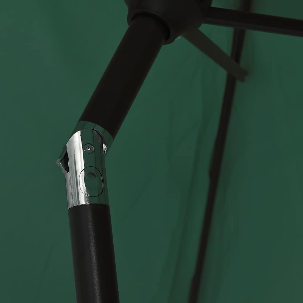 parasol grøn 3 m stålstang