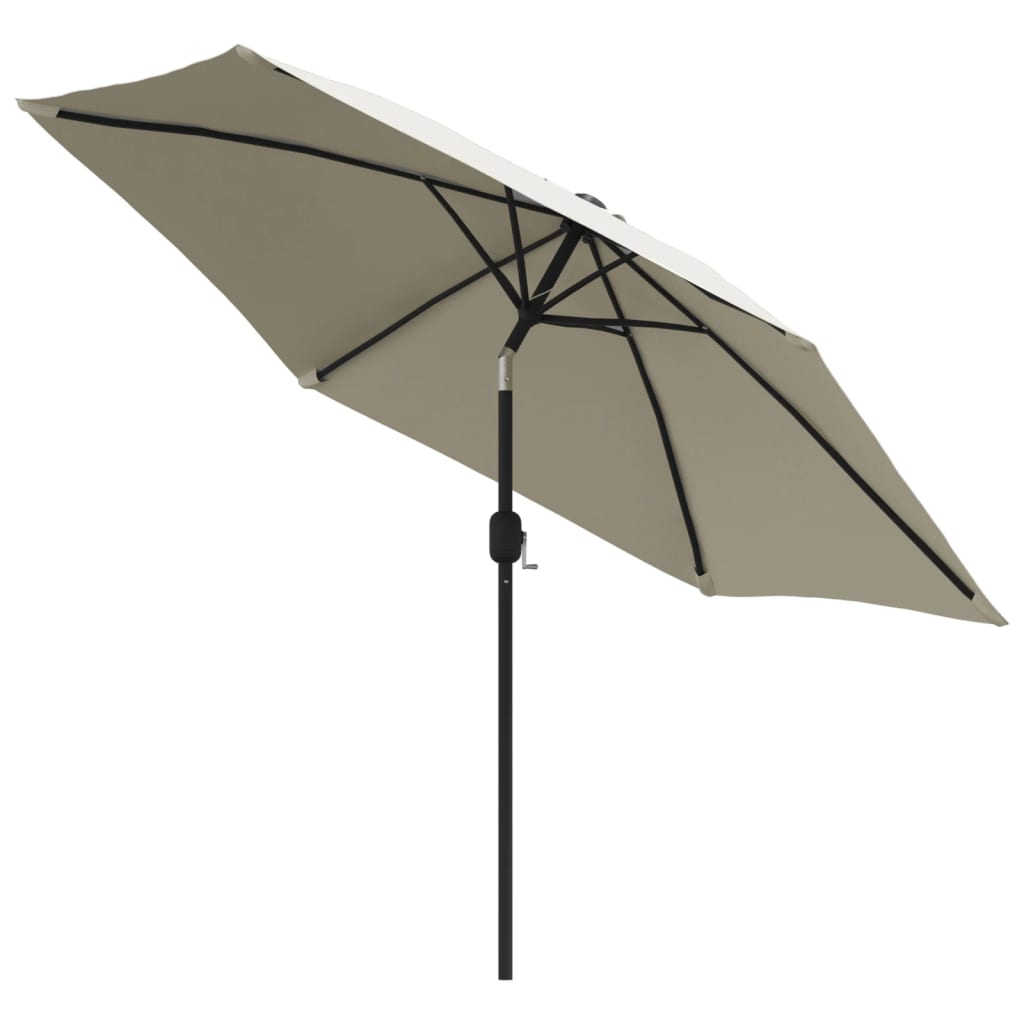 parasol 3 m stålstang sandhvid