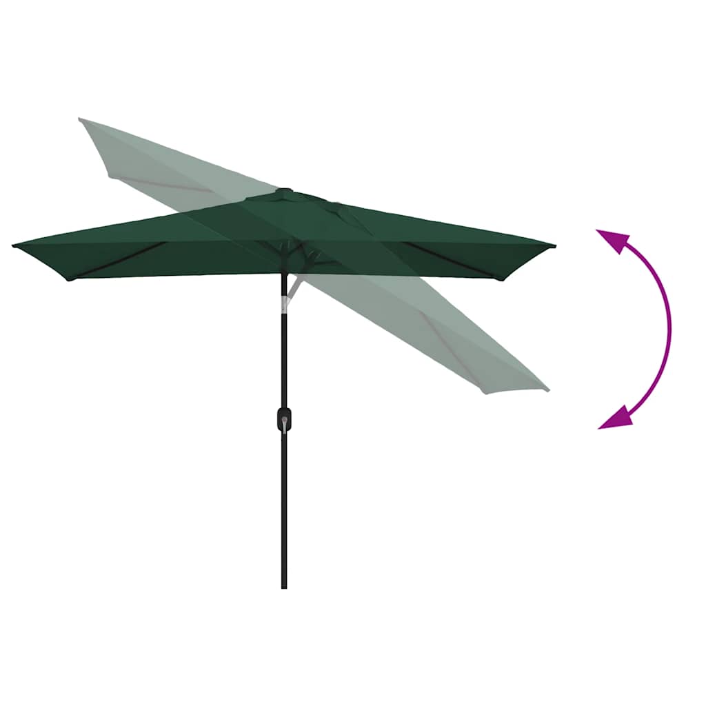 parasol 200x300 cm rektangulær grøn