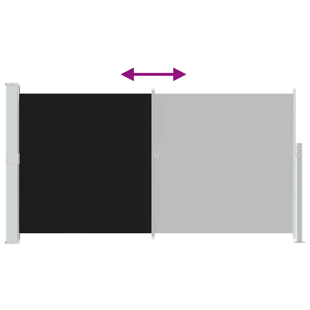 sidemarkise til terrasse 160x300 cm sort