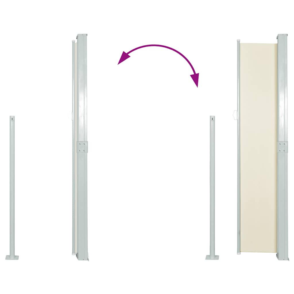 sidemarkise til terrasse 160x300 cm cremefarvet