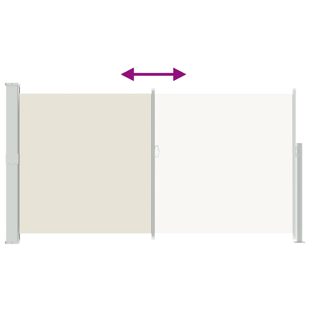 sidemarkise til terrasse 160x300 cm cremefarvet
