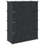 modulskab 9 rum 109x36,5x143 cm sort og hvid