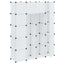 modulskab med 14 rum hvid 37x146x180,5 cm