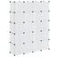 modulskab med 14 rum hvid 37x146x180,5 cm