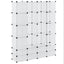 modulskab med 18 rum 37x146x180,5 cm hvid