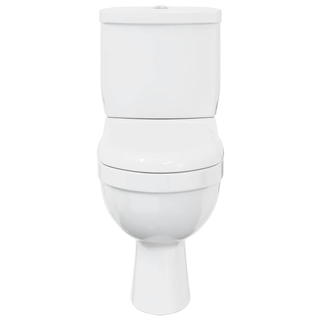 toilet med cisterne hvid