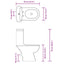 toilet med cisterne hvid