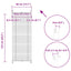 Plisserede blinde 40x125 cm hvid