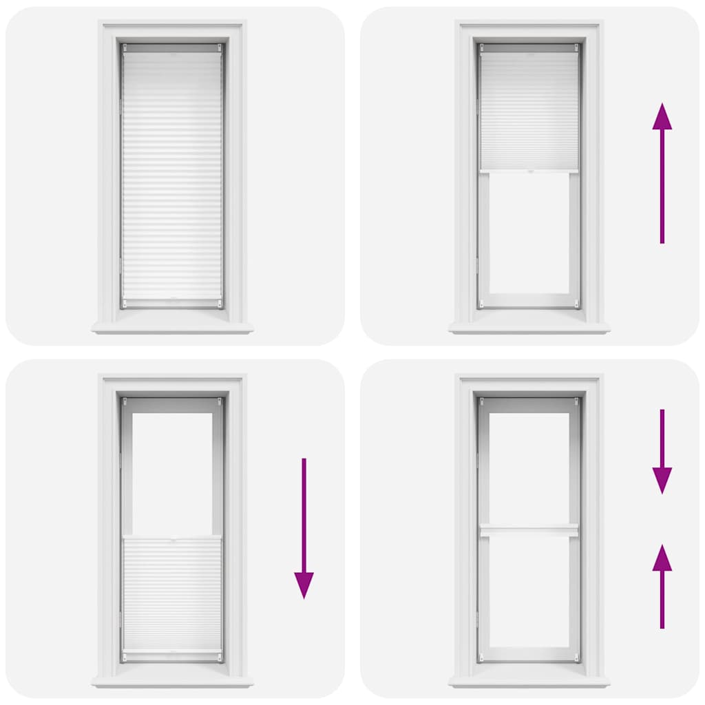 Plisserede blinde 50x125 cm hvid