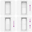 Plisserede blinde 60x100 cm hvid