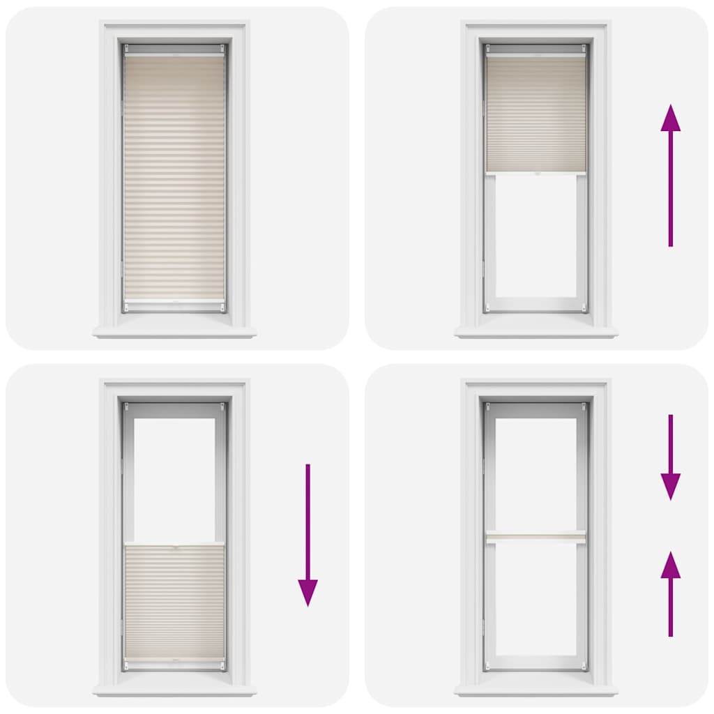 Plisseret blind 50x100 cm creme