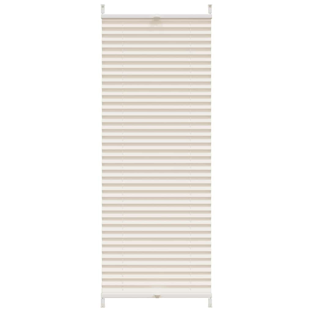 plisseret rullegardin 50 x 150 cm cremefarvet