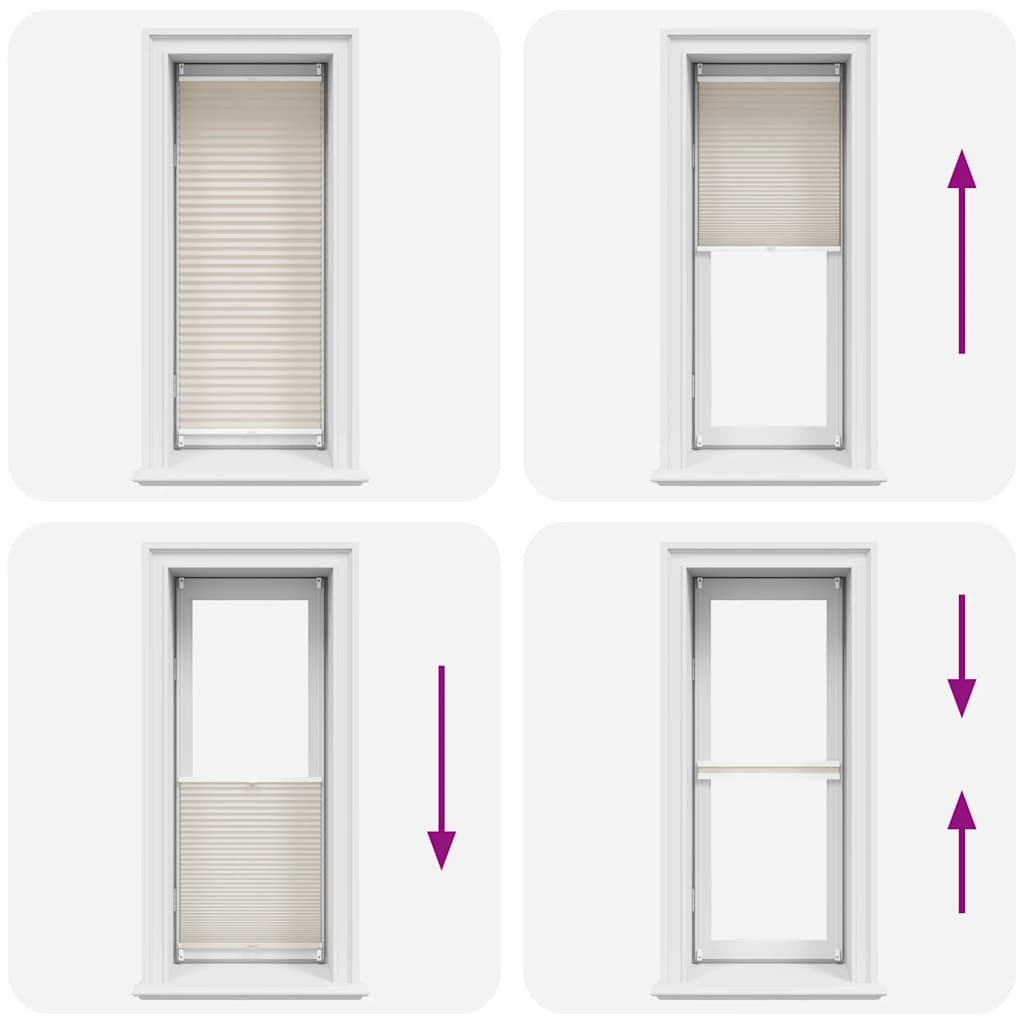 Plisseret blind 60x125 cm creme