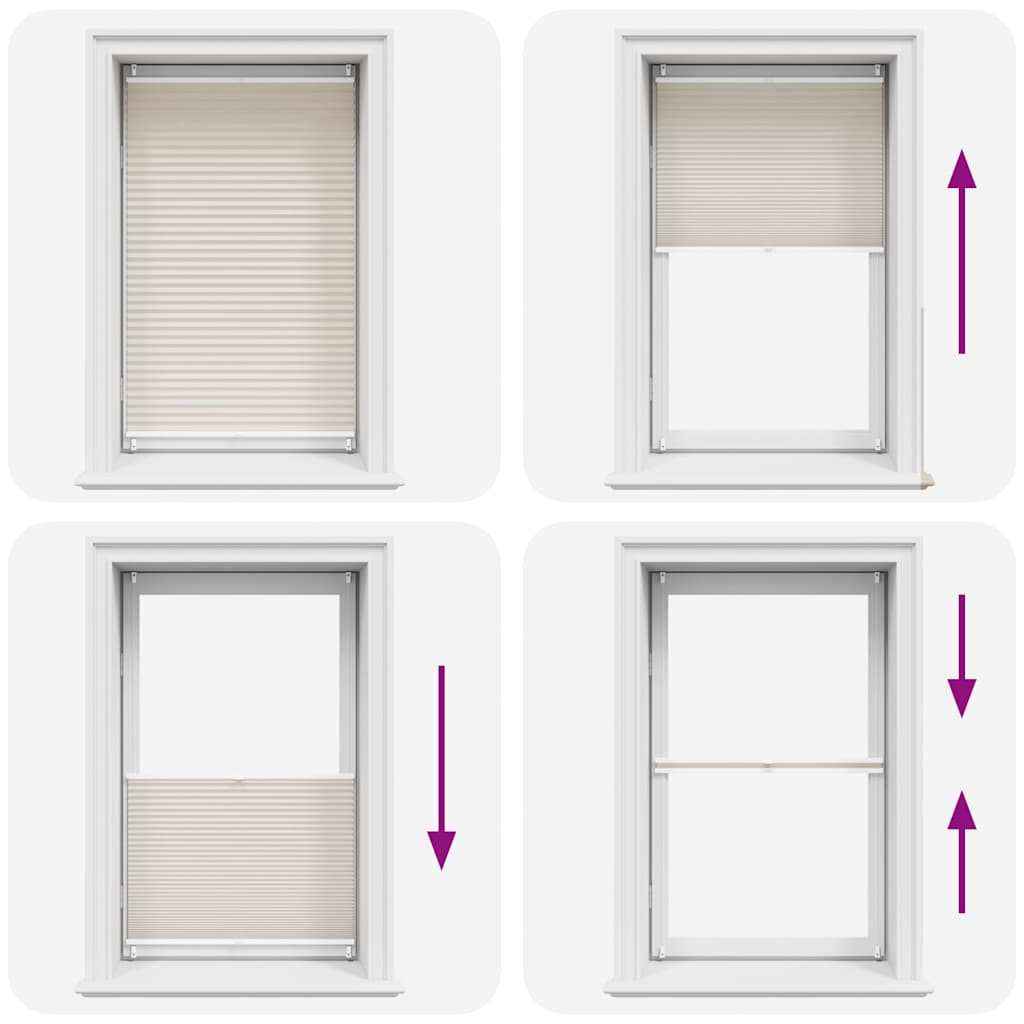 Plisseret blind 70x150 cm creme
