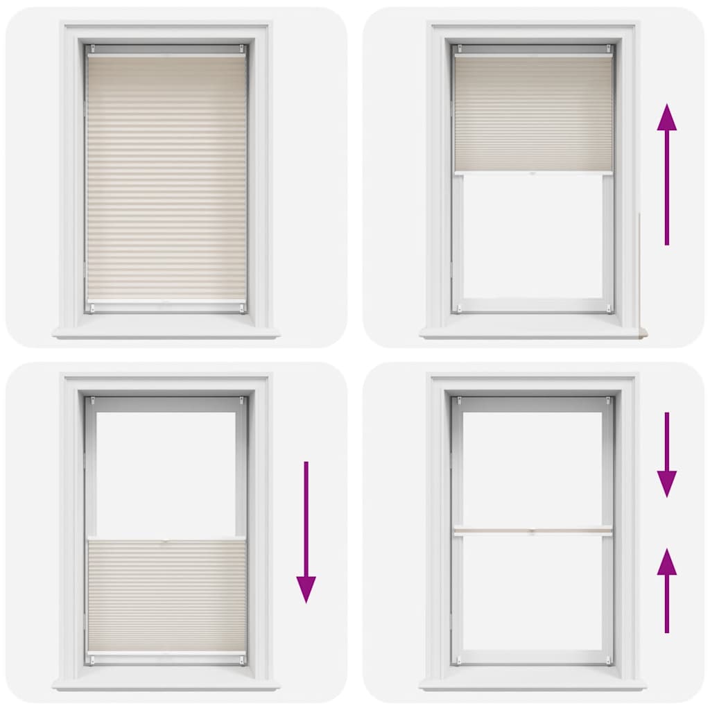 Plisseret blind 80x150 cm creme