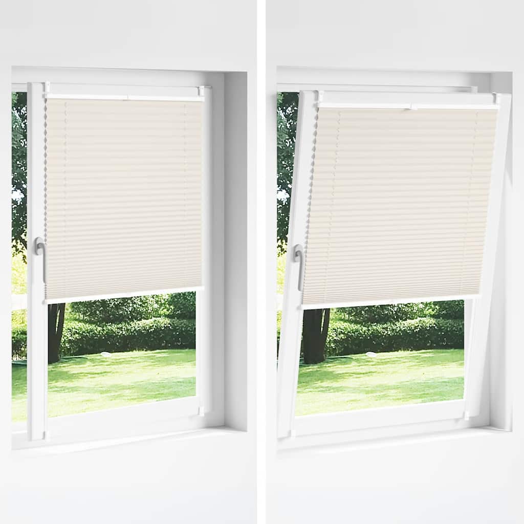 Plisseret blind 90x125 cm creme