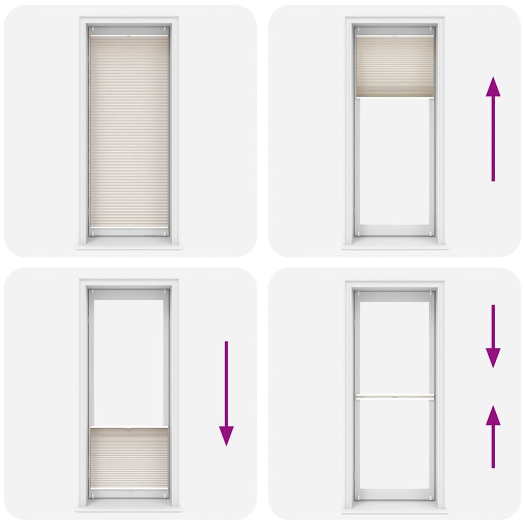 Plisseret blind 90x200 cm creme