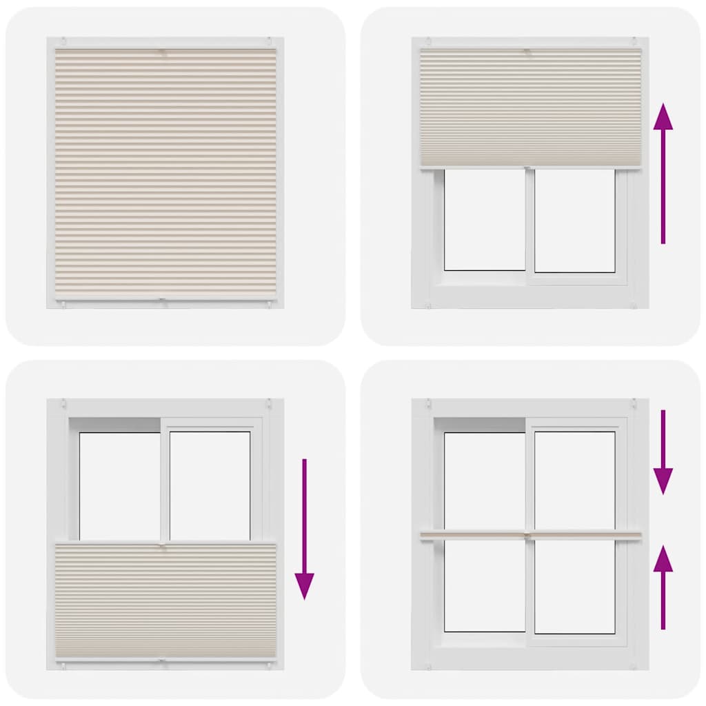 Plisseret blind 100x150 cm creme