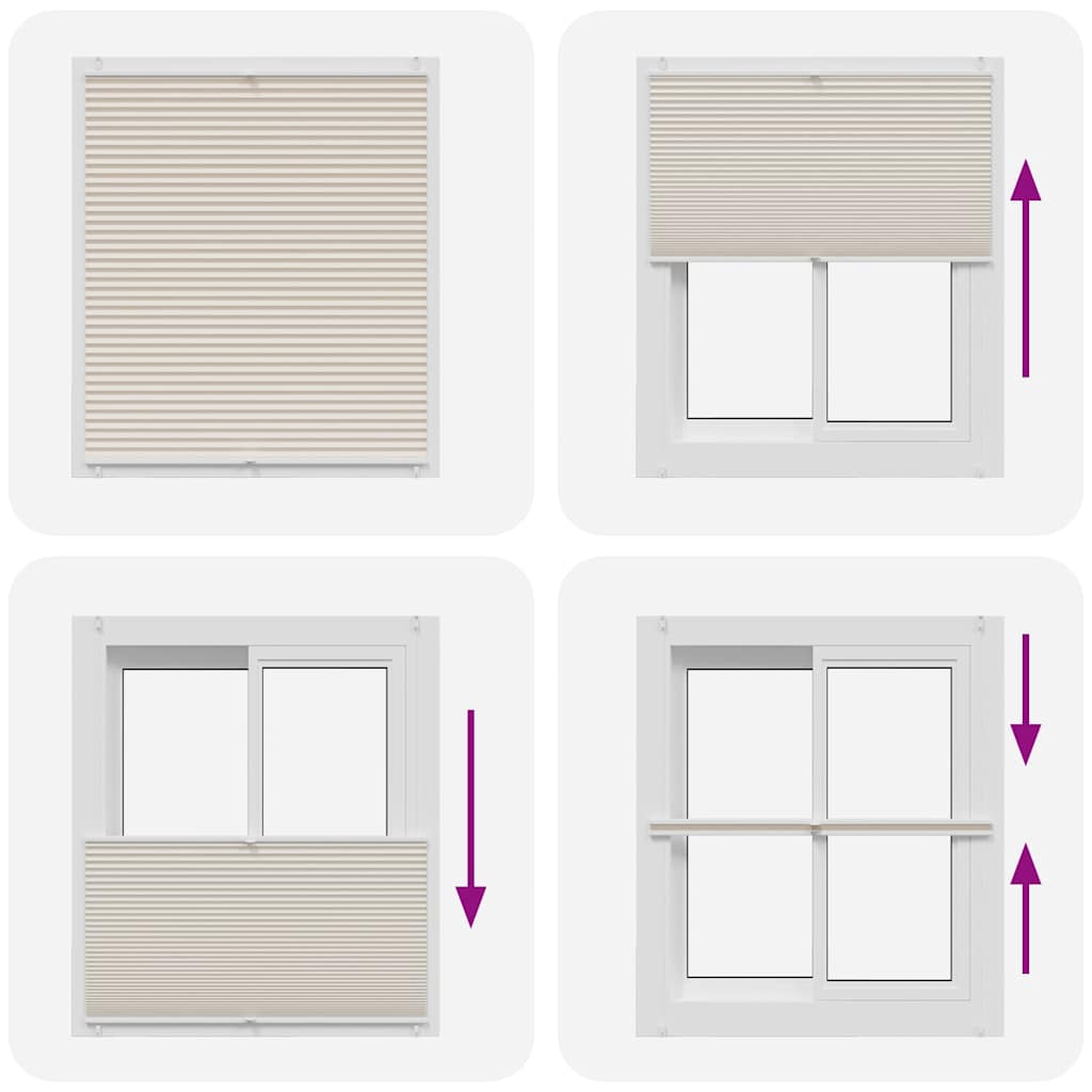 Plisseret blind 110x125 cm creme