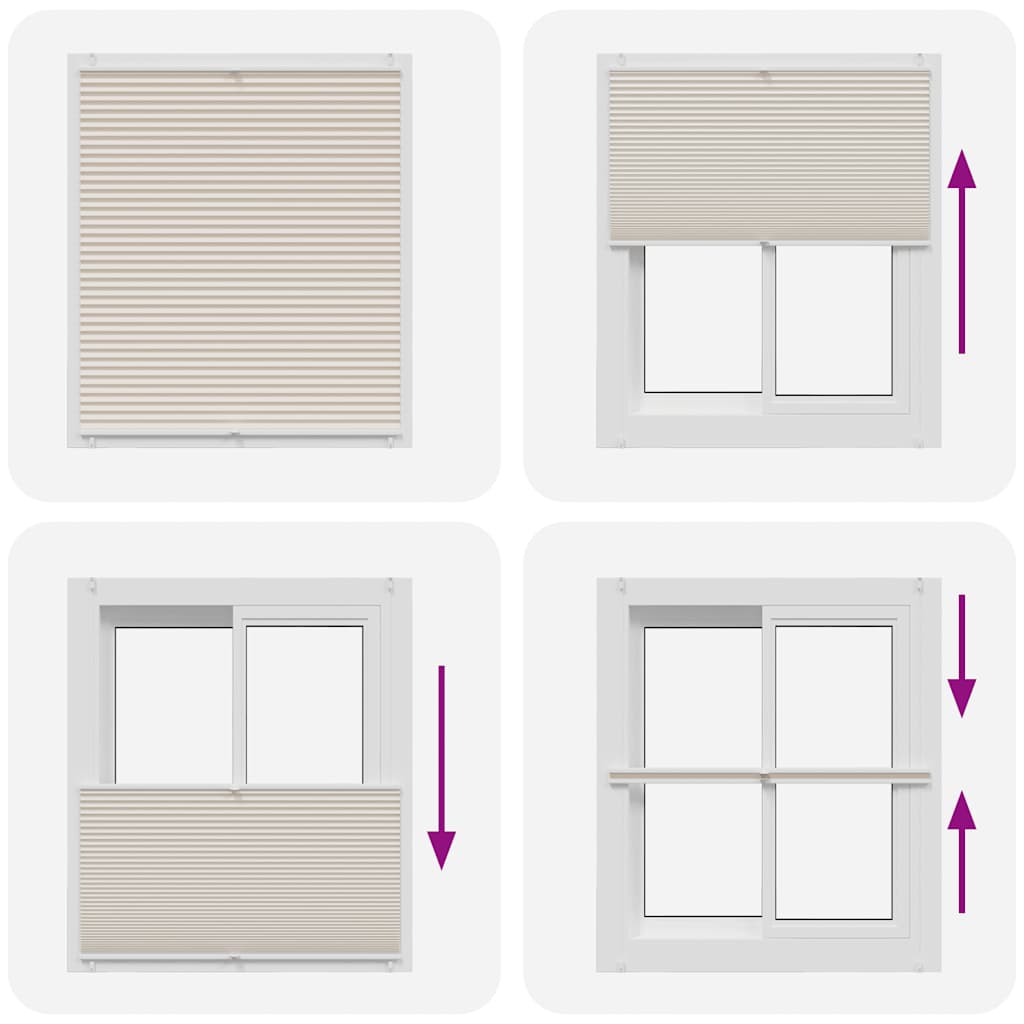 Plisseret blind 110x150 cm creme