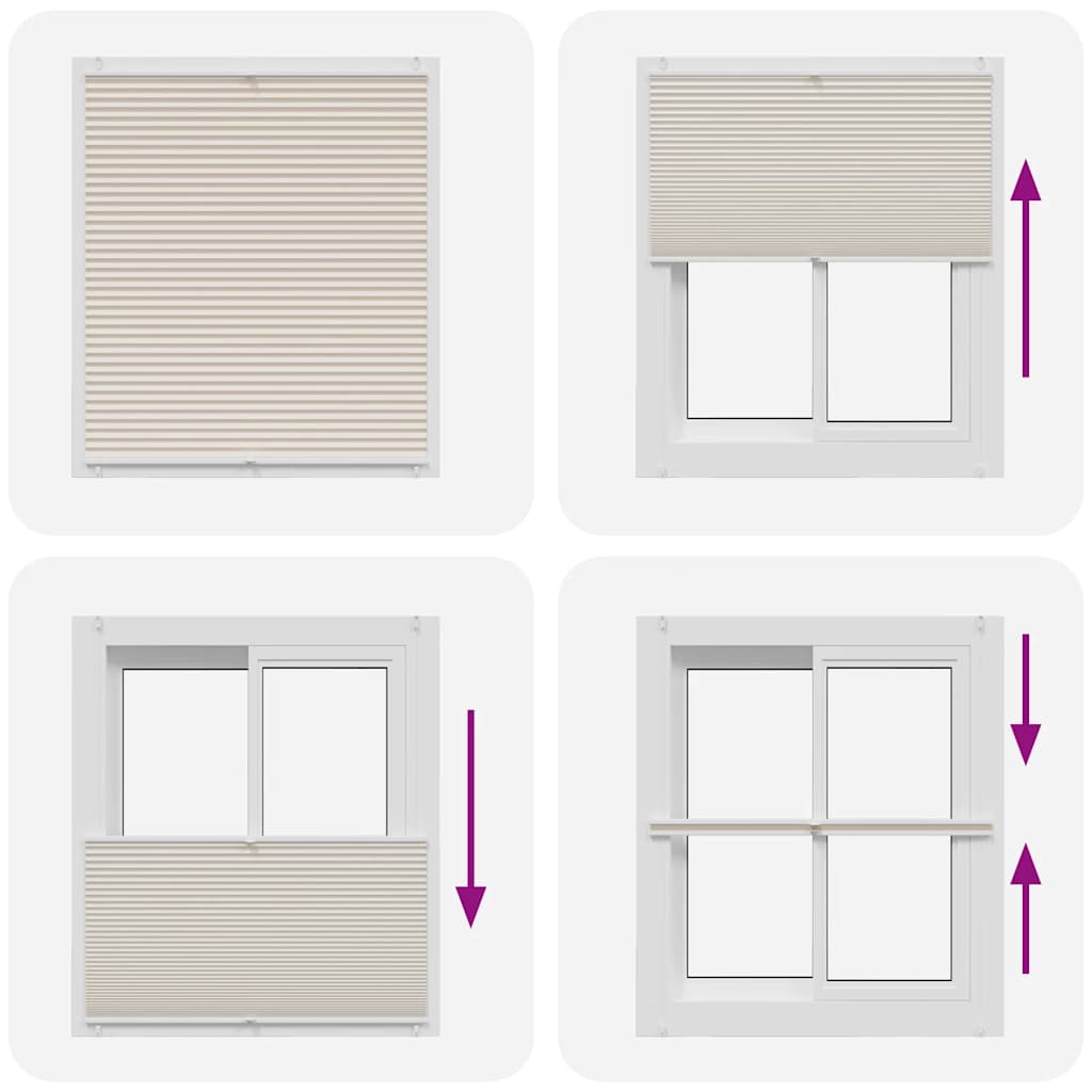 Plisseret blind 110x150 cm creme
