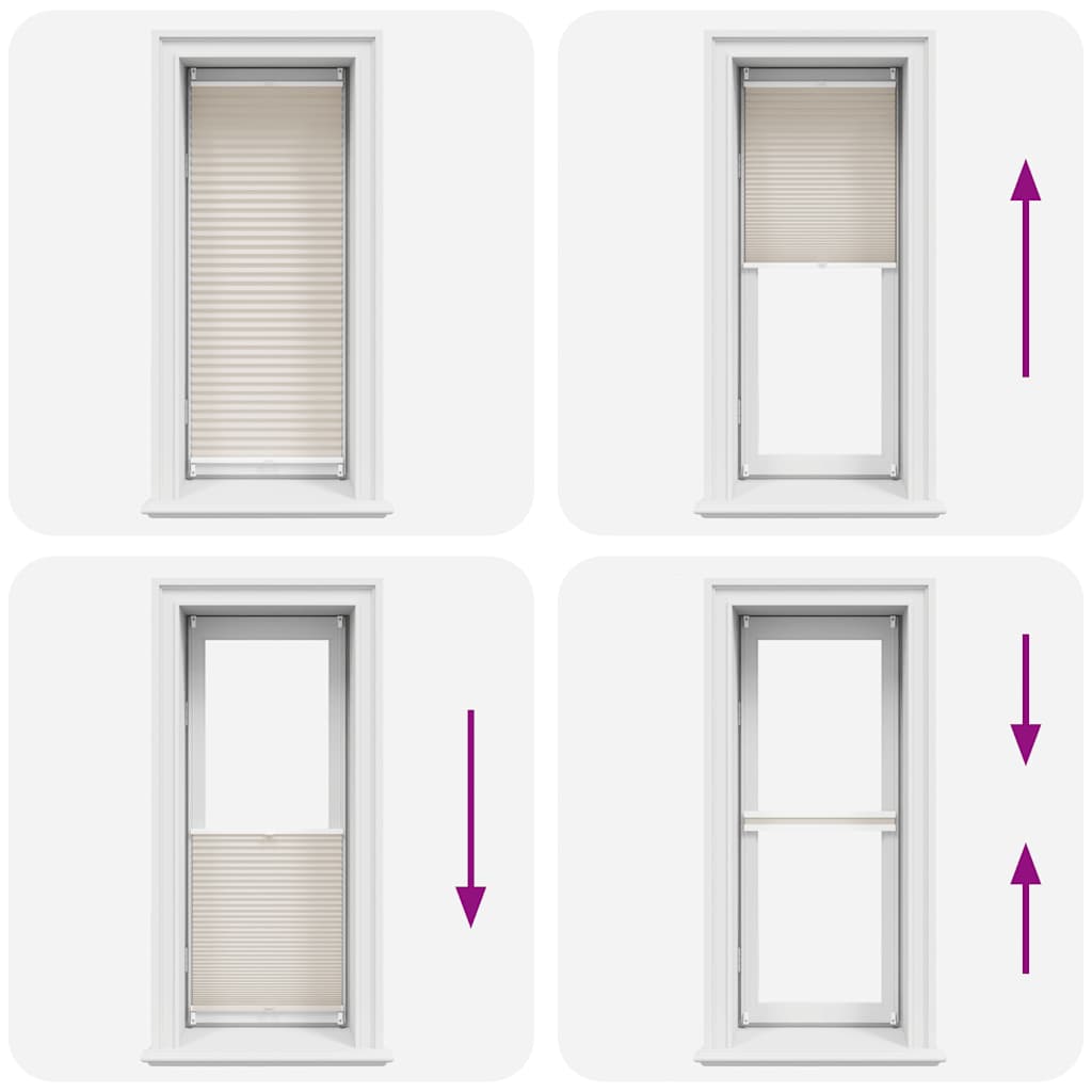 Plisseret blind 40x150 cm creme