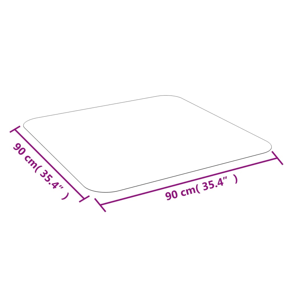 stoleunderlag til laminat eller tæppe 90x90 cm