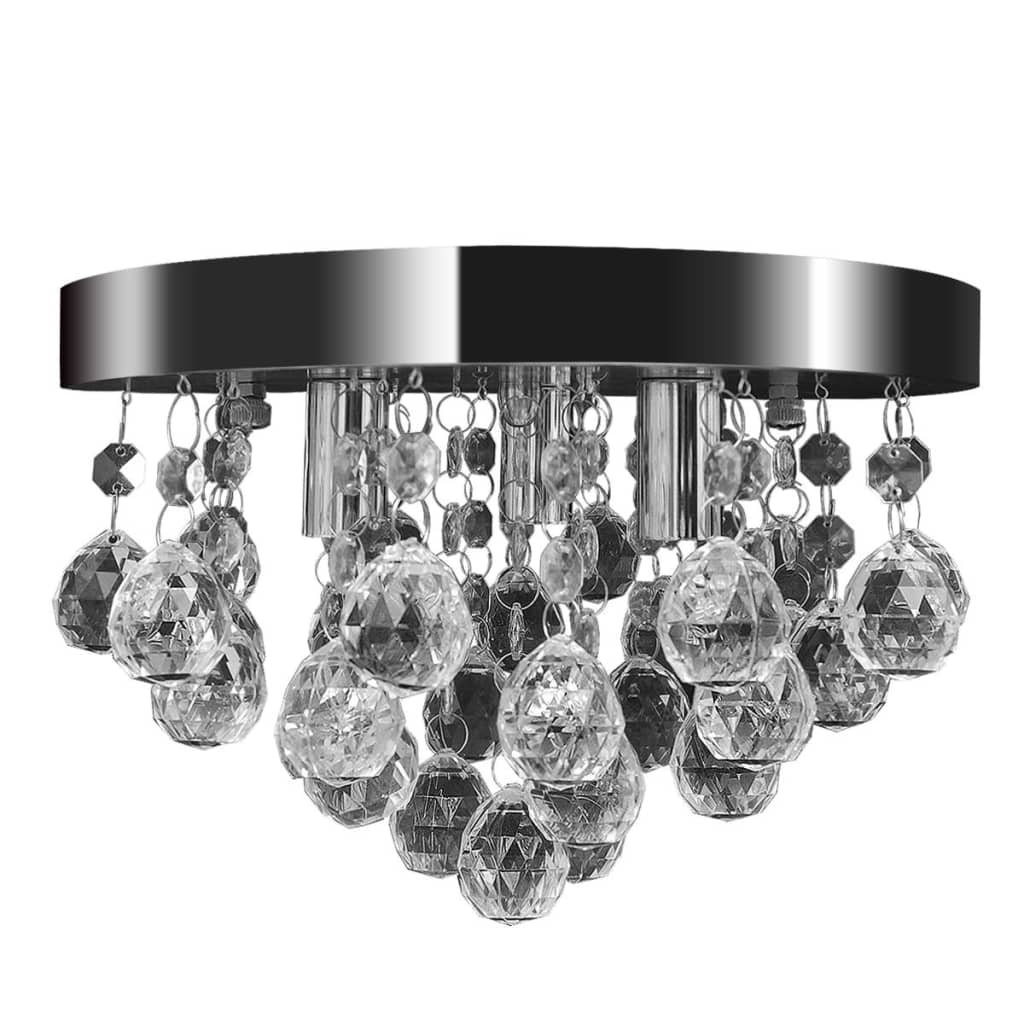 lysekrone krystaldesign plexiglas krom billede