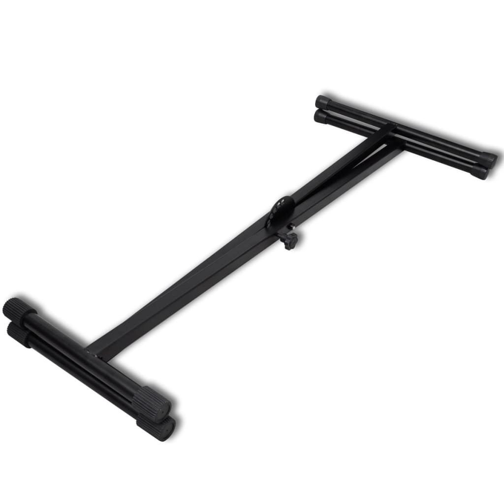 Justerbart, enkelt afstivet keyboardstativ med X-ramme