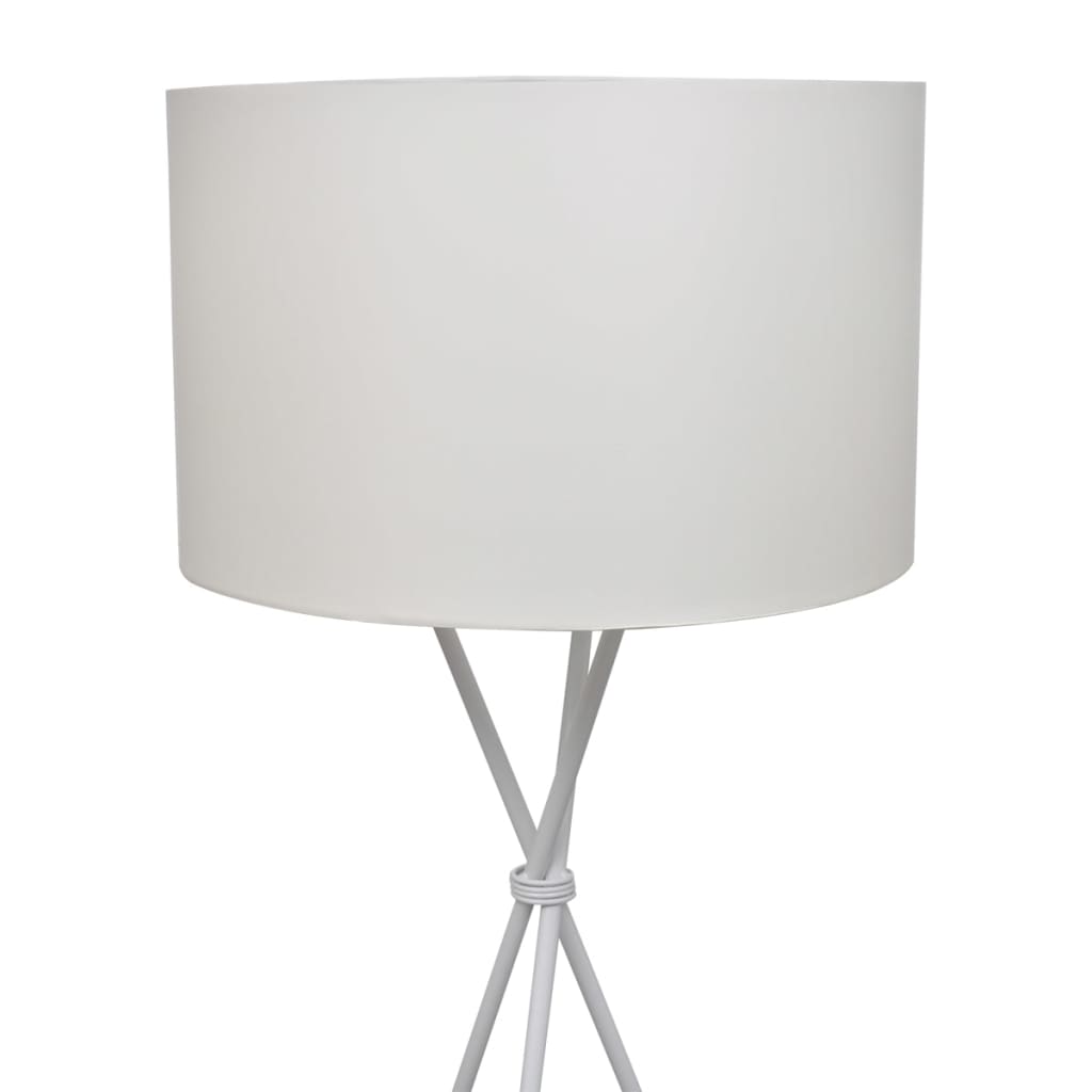 standerlampe med højt stativ hvid