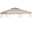 baldakin til havepavillon 3x3 m 310 g/m² beige