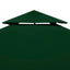 baldakin til havepavillon 3x3 m 310 g/m² grøn