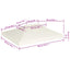 pavillontag 3x4 m 310 g/m² cremehvid