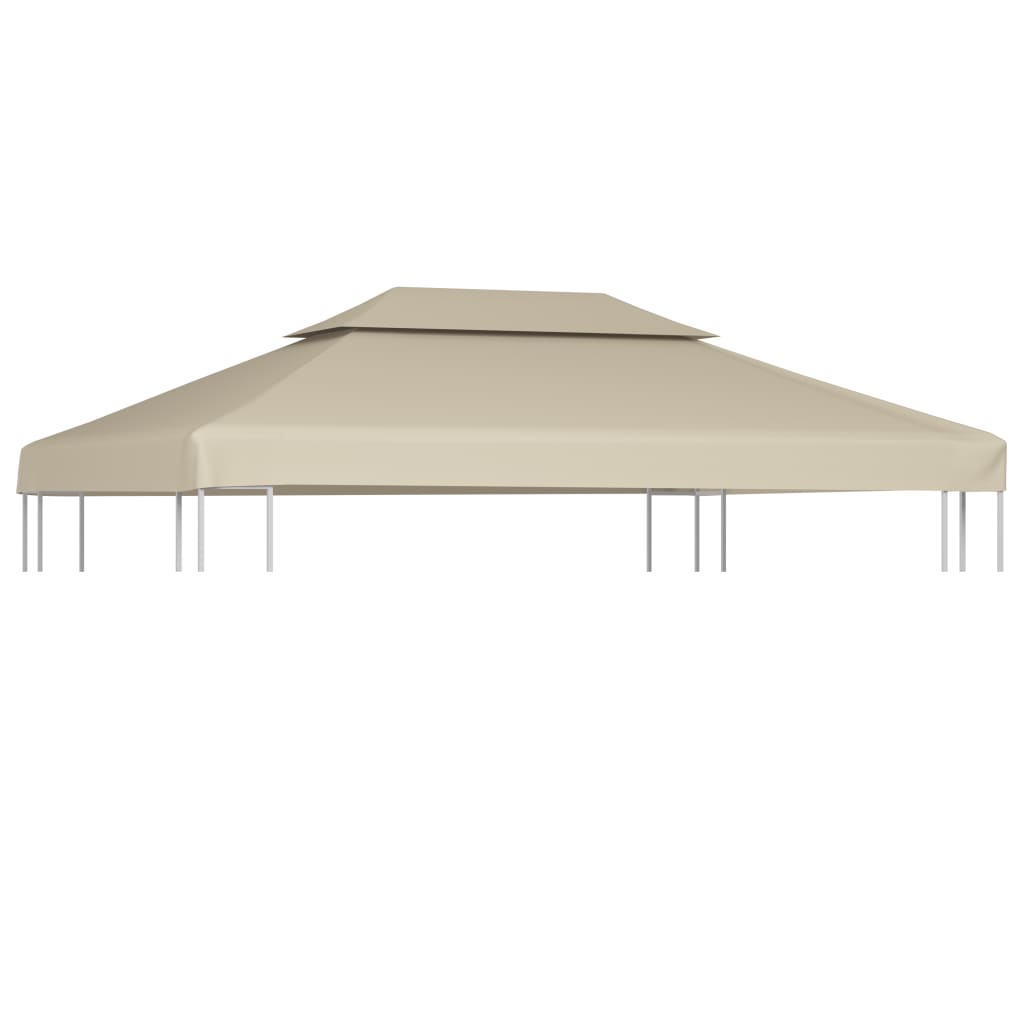 baldakin til havepavillon 3x4 m 310 g/m² beige billede