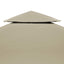 baldakin til havepavillon 3x4 m 310 g/m² beige