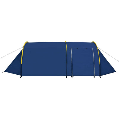 campingtelt 4 personer marineblå og gul